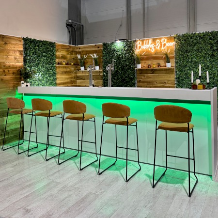 4m Straight Bar with Backwalling