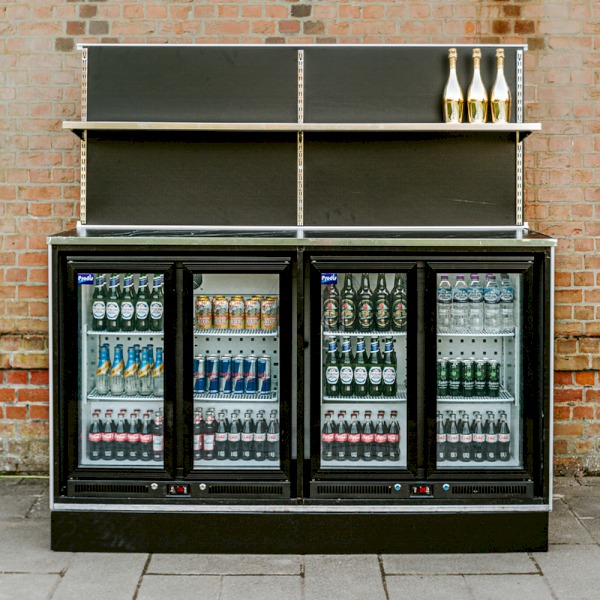 Matt Black Back Bar 2m Unit - FULL PACKAGE