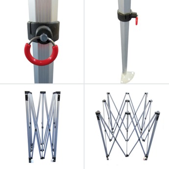 White Popup Marquee With Sides 3x3m