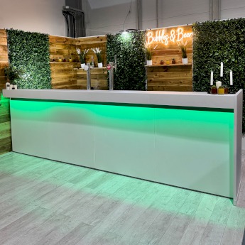 4m Straight Bar with Backwalling